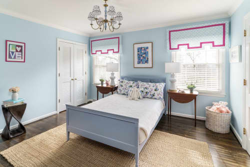 Blue Girl's Bedroom | Interior Design by Christine Kommer, Surround Design LLC | Private Residence, Cincinnati in Cincinnati