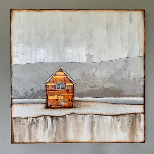 Solitude | Mixed Media by Laura Van Horne Art | Seattle in Seattle. Item made of wood