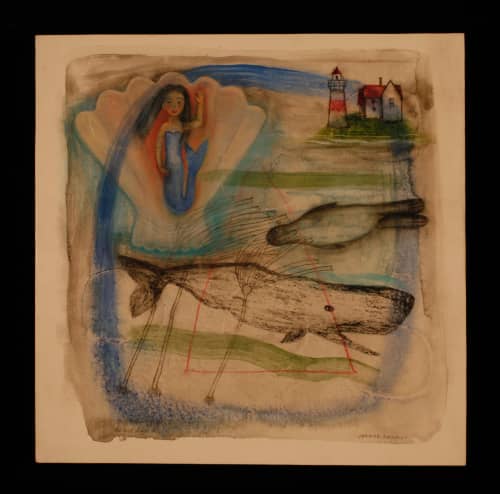 Headland | Oil And Acrylic Painting in Paintings by Joanne Hammer. Item made of paper