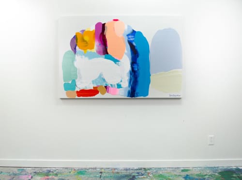 Love 21 | Oil And Acrylic Painting in Paintings by Claire Desjardins. Item composed of canvas and synthetic