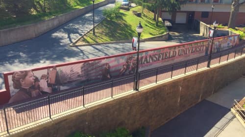 Mansfield University Timeline | Street Murals by Jonathan Laidacker. Item made of synthetic