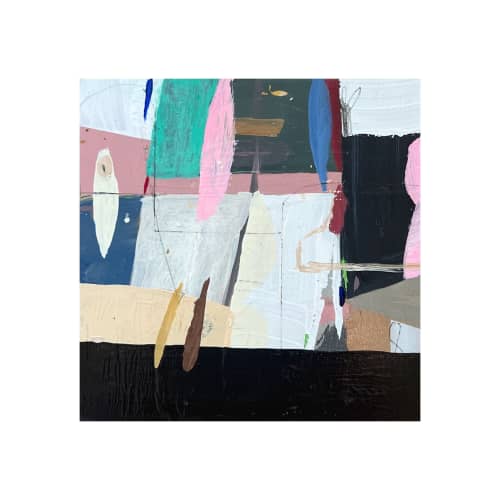 'Falling Up And Down' | Mixed Media in Paintings by Jason Zahn. Item composed of birch wood compatible with contemporary and modern style