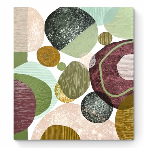 Gatherings 10 | Oil And Acrylic Painting in Paintings by Cristina Dalla Valentina. Item composed of canvas compatible with boho and contemporary style