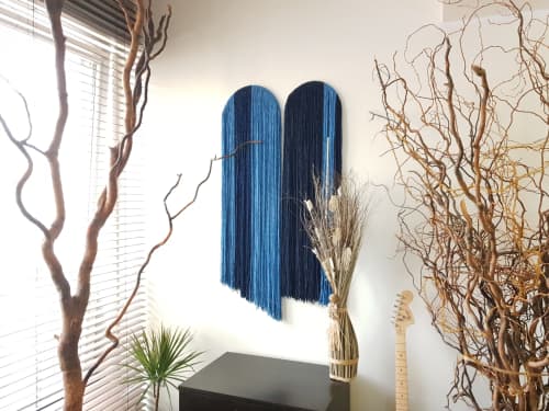 SET2 Macrame Wall Art, Fiber Art, Boho Wall Hanging, | Tapestry in Wall Hangings by Magdyss Boutique. Item made of fiber