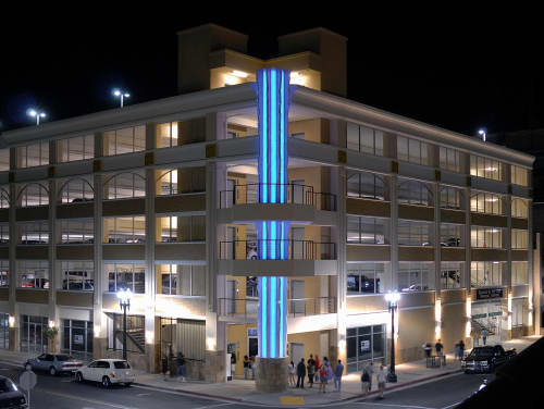 LightStalk | Public Sculptures by David Griggs | Coy Garage in Stockton. Item composed of metal