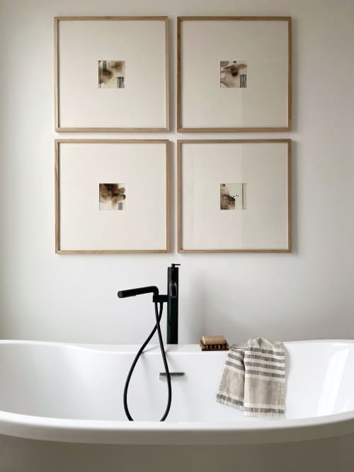 Abstract Neutral Art Prints - Set of 4 | Prints by Melissa Mary Jenkins Art. Item made of paper works with minimalism & contemporary style
