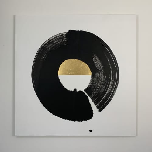 Optimism I | Oil And Acrylic Painting in Paintings by Rod McIntosh | Nobu Hotel in London. Item composed of paper and synthetic