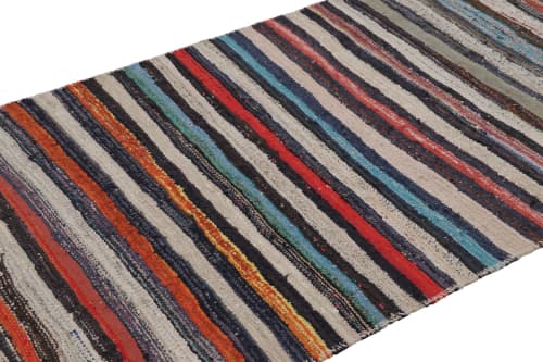 Vintage Shahsavan Persian Kilim Runner with Polychromatic | Area Rug in Rugs by Rug and Kilim