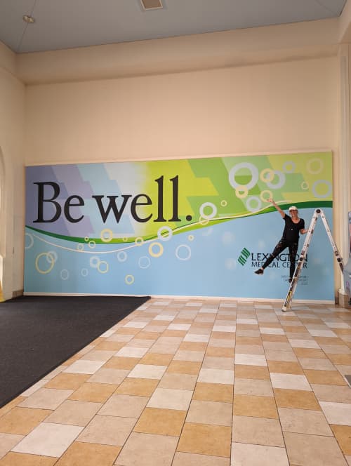 Lexington Medical Center "Be Well' Campaign Murals | Murals by Christine Crawford | Christine Creates | Segra Park in Columbia