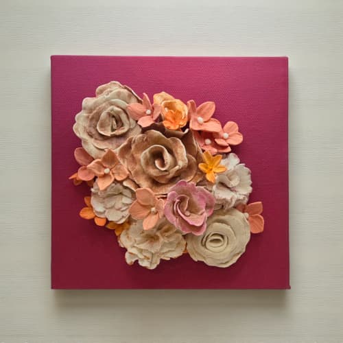 Kindled Heart | Mixed Media in Paintings by Mahreen Ahmad. Item composed of canvas in contemporary or modern style