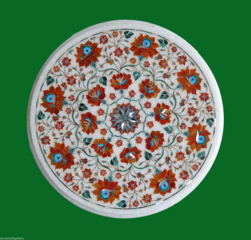 white marble table, coffee table, end table, tabletop | Tables by Innovative Home Decors. Item composed of marble in country & farmhouse or art deco style