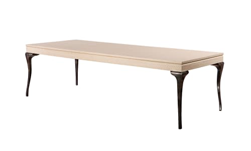 Cast Bronze and Wood Coffee Table by Costantini, Enzio | Tables by Costantini Design. Item composed of wood and bronze in contemporary or modern style