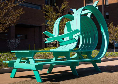 Michael Beitz | Public Sculptures by Michael Beitz | University at Buffalo in Buffalo. Item composed of wood