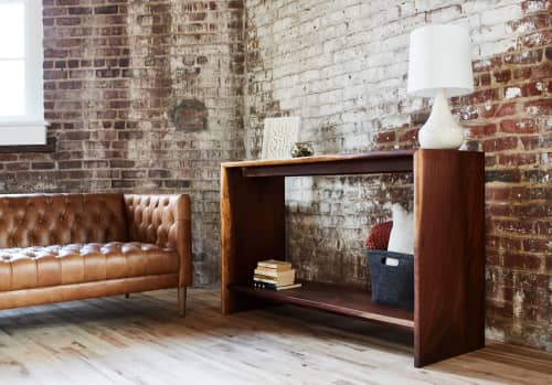 Live Edge Walnut Entry Table | Console Table in Tables by Alicia Dietz Studios. Item made of walnut