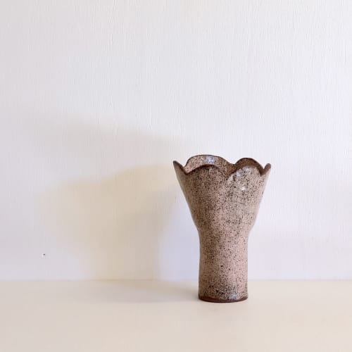 Speckled Pink vase 26cm x 18cm | Vases & Vessels by Shellie Christian Ceramics