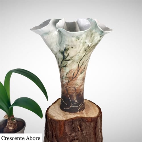 Large Tree Vase 'Cresente Abore' | Vases & Vessels by Sonya Ceramic Art | Waterperry Gardens in Waterperry. Item composed of ceramic