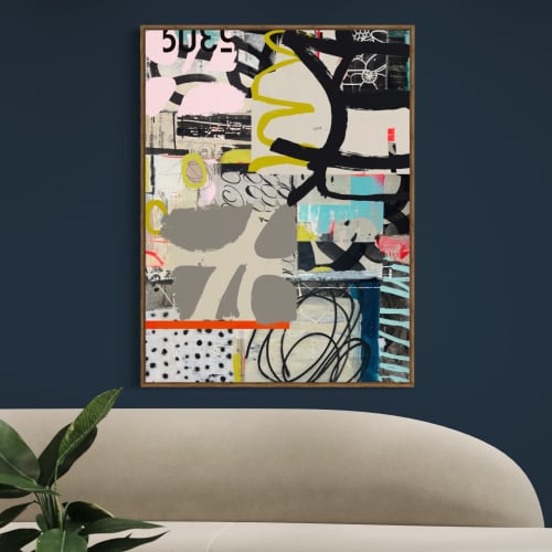 Slowdive (Print) | Mixed Media by Sarah Finucane. Item composed of canvas & synthetic compatible with contemporary and eclectic & maximalism style