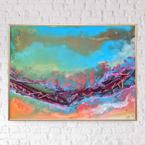 Tempest | Oil And Acrylic Painting in Paintings by Soulscape Fine Art + Design by Lauren Dickinson. Item composed of canvas