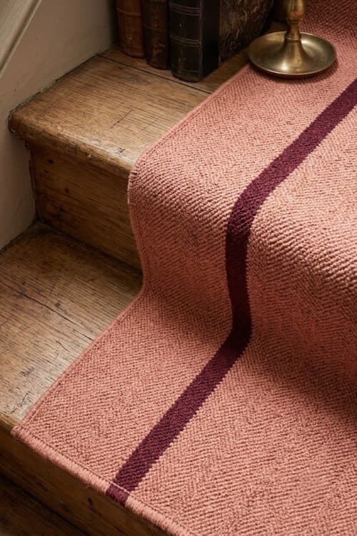 Handwoven Woolen Runner Rug | Rugs by Evergreen Carpets. Item composed of wool in boho or minimalism style