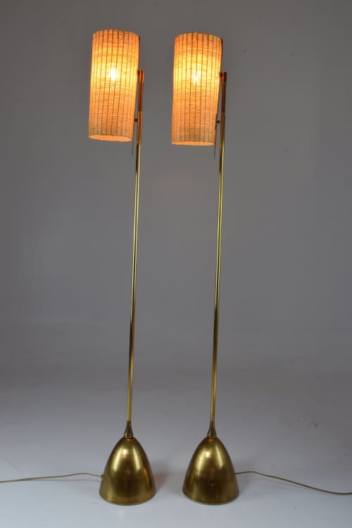 Equilibrium V Model II | Floor Lamp in Lamps by Jonathan Amar Studio | Spirit Gallery in Salé. Item composed of wood & brass