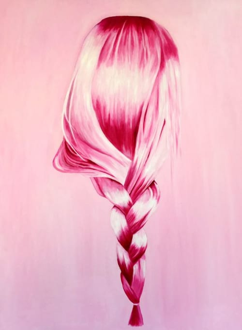 Braid #2 | Oil And Acrylic Painting in Paintings by Sofia del Rivero