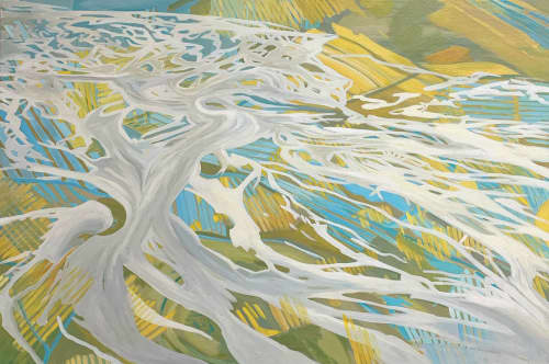 Changing Earth | Oil And Acrylic Painting in Paintings by Anne Blenker | Ochsner Urgent Care - Central in Baton Rouge. Item made of canvas & synthetic