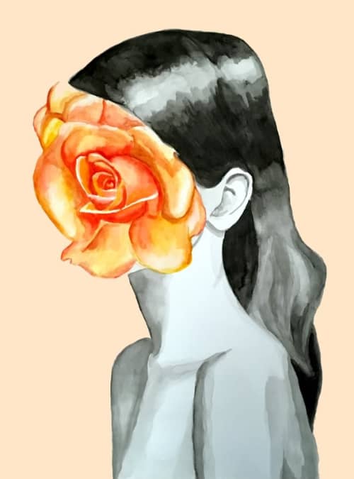 Bloom #3 | Watercolor Painting in Paintings by Sofia del Rivero. Item composed of paper