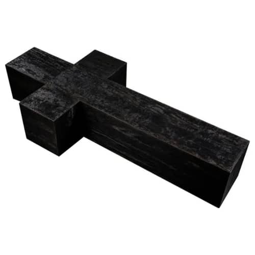 Solid Black Oak 1983 Coffee Table | Tables by Aeterna Furniture