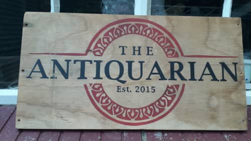 The Antiquarian | Signage by Mindy Designs Traditional Signwriters & Signmakers , Screen & DIgital Printers