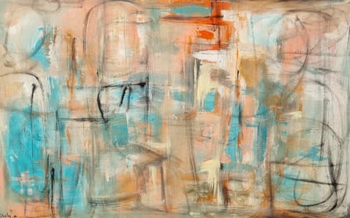 "Crazy Sky" | Oil And Acrylic Painting in Paintings by Shirly Maimom Art. Item made of canvas with synthetic