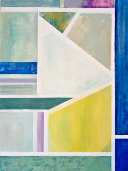 "Linear Painting 3" | Oil And Acrylic Painting in Paintings by Benna Holden | Chaffetz Lindsey in New York. Item made of canvas & synthetic compatible with contemporary and modern style