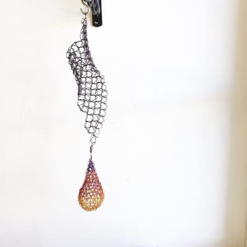 Waterfall Drop Sculptures (Indoor) | Sculptures by Deanna Gabiga | Deanna Gabiga Studio in Honolulu. Item composed of copper