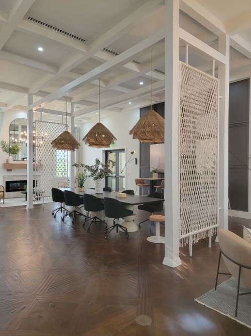 Modern Macramé Panel | Macrame Wall Hanging in Wall Hangings by MossHound Designs | Doral View in Miami. Item composed of cotton