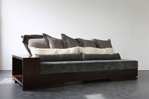 Patone Sofa | Couch in Couches & Sofas by Costantini Design | Dropbox Headquarters SF in San Francisco. Item composed of wood and leather