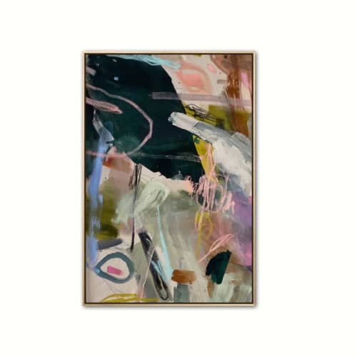 Art of Letting Go | Original Painting on Canvas 25x37 inches | Oil And Acrylic Painting in Paintings by Allison Rohland. Item made of maple wood with canvas works with mid century modern & contemporary style