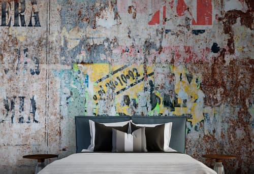 Handcrafted textured wallpaper - RW07 | Wall Treatments by Affreschi & Affreschi. Item composed of paper in contemporary or industrial style