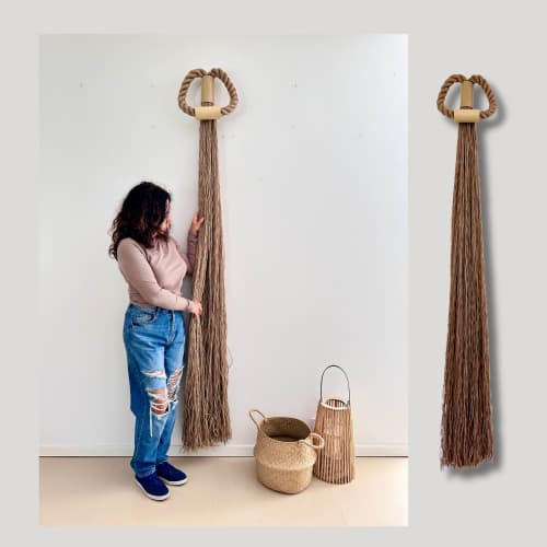 Jute rope wall art - XL | Macrame Wall Hanging in Wall Hangings by Olivia Fiber Art. Item composed of bamboo and cotton in boho or minimalism style