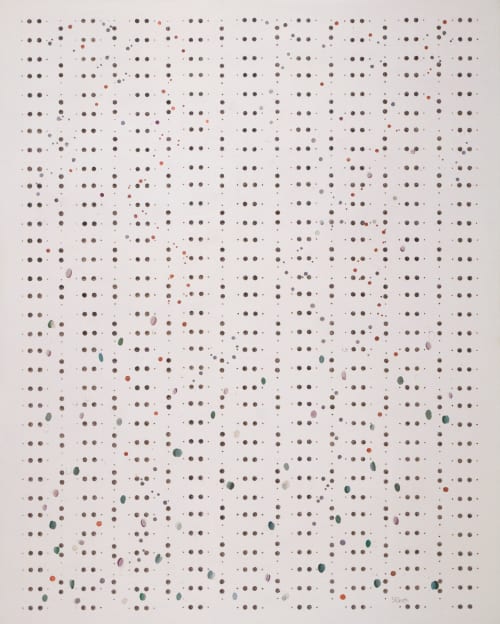 Burn Rate 15 (Birkin Bag) | Oil And Acrylic Painting in Paintings by Sally K. Smith | Carl Hansen & Søn Flagship Store in San Francisco. Item composed of linen compatible with contemporary style