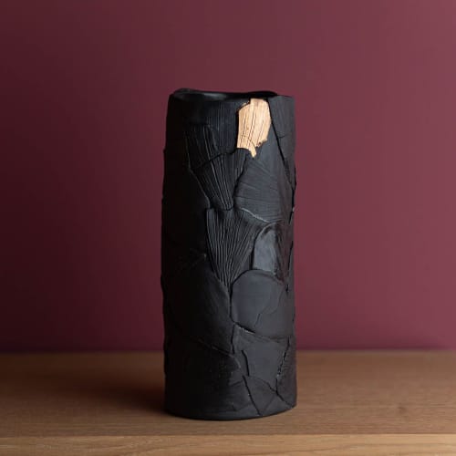 Vida Vase, black | Vases & Vessels by Boya Porcelain. Item composed of ceramic in boho or rustic style