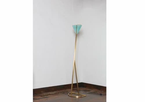 An Nur Floor Lamp | Lamps by Bianco Light + Space | The Future Perfect in New York. Item made of brass with glass works with modern style