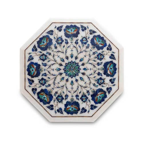 white marble table, coffee table, end table, tabletop | Tables by Innovative Home Decors. Item composed of marble compatible with country & farmhouse and art deco style
