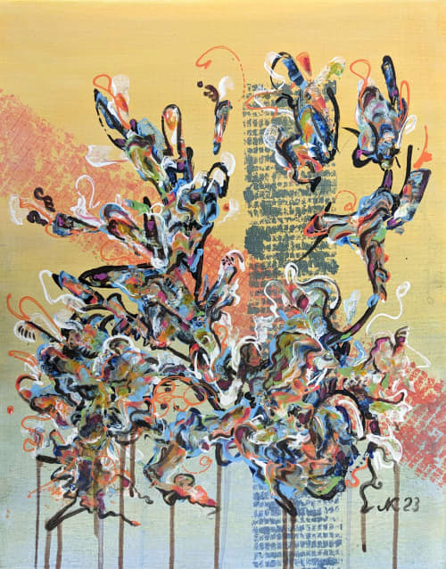 Overture | Oil And Acrylic Painting in Paintings by Lena Kolambet. Item made of canvas works with contemporary & modern style