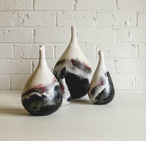 Bird Family | Ornament in Decorative Objects by Shellie Christian Ceramics. Item made of ceramic works with contemporary & coastal style