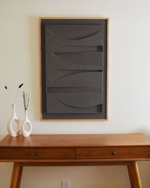 13 Plaster Relief | Wall Sculpture in Wall Hangings by Joseph Laegend. Item made of oak wood works with minimalism & mid century modern style