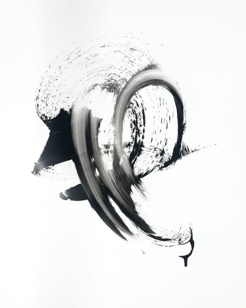 Positron | Oil And Acrylic Painting in Paintings by Misty Hughes. Item made of synthetic