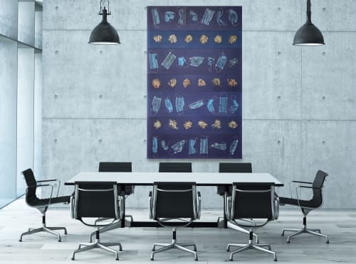 The Writing on the Wall-Hieroglyphics of Hope | Wall Sculpture in Wall Hangings by Marcia Stuermer. Item composed of synthetic compatible with contemporary style