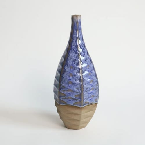 Bottle in Coral Blue | Vase in Vases & Vessels by by Alejandra Design. Item composed of ceramic