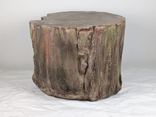 Faux Bois Concrete Palm Stump Coffee table | Tables by Holmes Wilson Furniture. Item composed of cement