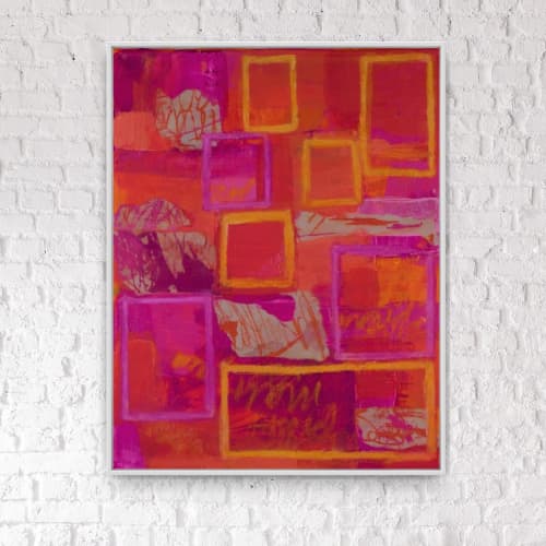 Being Present Makes Me Powerful | Oil And Acrylic Painting in Paintings by Amanda Marko. Item made of canvas works with minimalism & mid century modern style