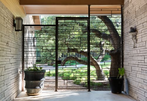 Custom Metal Outdoor Gate | Hardware by Brian Chilton Design | Client Residence - Austin, Texas in Austin